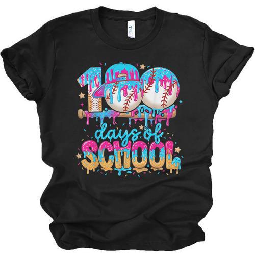100 Days Of School Baseball Ice Cream For Boy Girl Kids Unisex Jersey T-Shirt - Sportilla