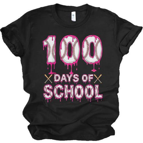 100 Days Of School Baseball Ice Cream Drip 100th Day Boys Unisex Jersey T-Shirt - Sportilla