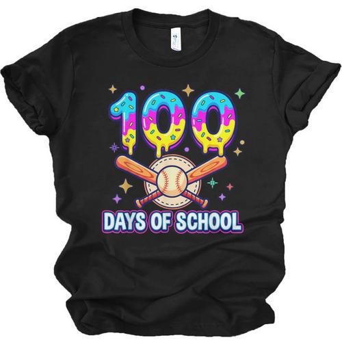 100 Days Of School Baseball Ice Cream Drip Kids Boys Teacher Unisex Jersey T-Shirt - Sportilla