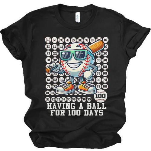 100 Days Of School Boys Baseball 100th Day Of School Kids Unisex Jersey T-Shirt - Sportilla