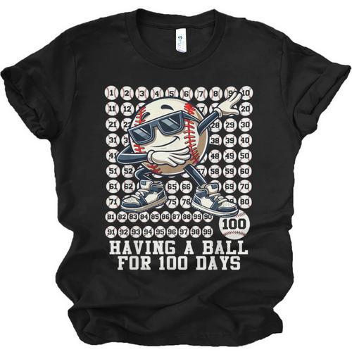 100 Days Of School Boys Dabbing Baseball 100th Day Of School Unisex Jersey T-Shirt - Sportilla