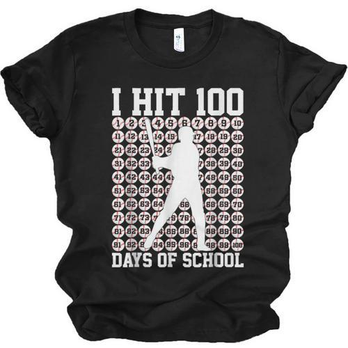 100 Days Of School Boys Kids 100th Day Balls For Baseball Unisex Jersey T-Shirt - Sportilla
