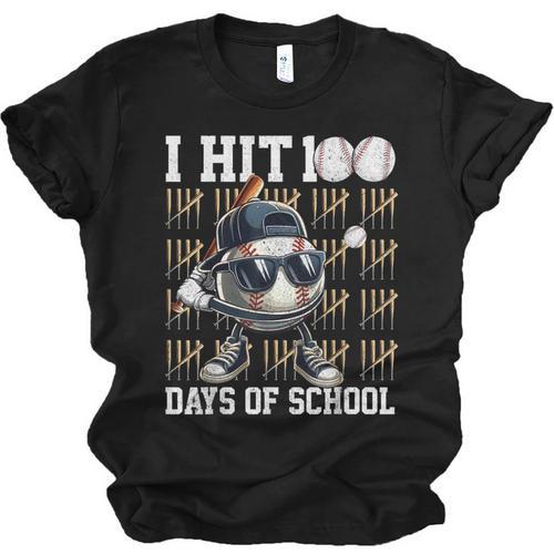100 Days Of School Boys Kids 100th Day Balls Baseball Kids Unisex Jersey T-Shirt - Sportilla