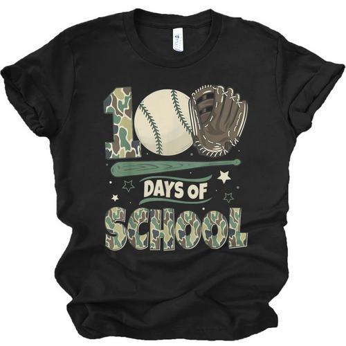 100 Days Of School Teacher Camo Baseball Boys Toddler Kids Unisex Jersey T-Shirt - Sportilla