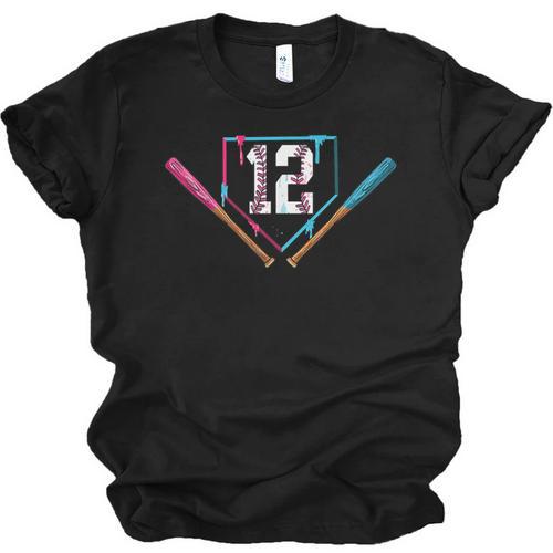 12th Birthday Baseball Ice Cream Drip 12 Years Old Boy Kids Unisex Jersey T-Shirt - Sportilla