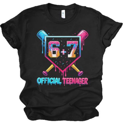 13th Birthday Official Teenager 67 Baseball Drip Boys Unisex Jersey T-Shirt - Sportilla