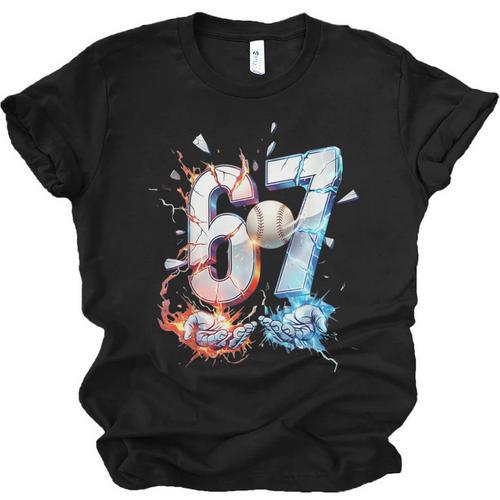 6 7 Baseball Six Seven Meme 67 Hands Kids Men Women Unisex Jersey T-Shirt - Sportilla