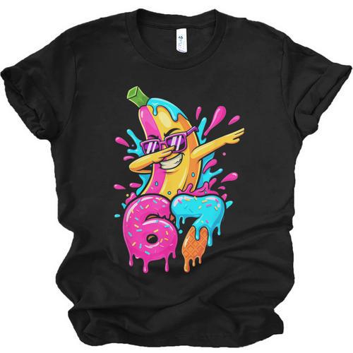 67 Baseball Dabbing Banana 6 7 Dripping Ice Cream Meme Unisex Jersey T-Shirt - Sportilla