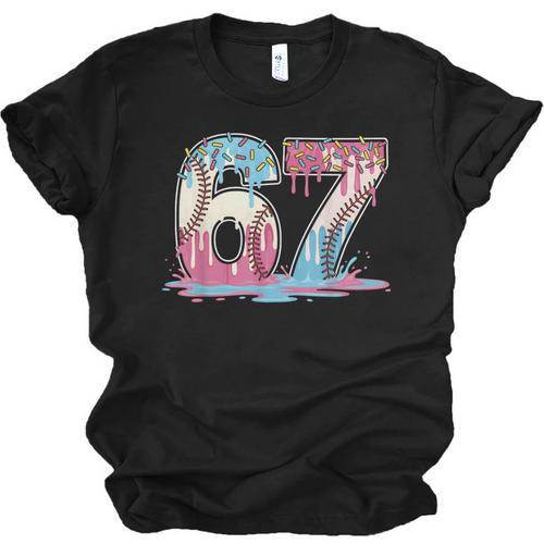 67 Baseball Ice Cream Drip Meme Six Seven Gen Alpha Unisex Jersey T-Shirt - Sportilla