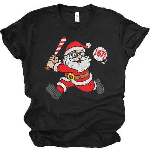 67 Baseball Santa Six Seven Meme Christmas Sport Men Boy Kid Unisex Jersey T-Shirt - Sportilla
