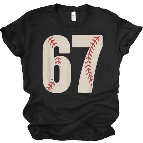 67 Baseball Six Seven 6 7 Meme 67 Unisex Jersey T-Shirt - Sportilla