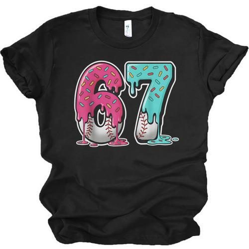 67 Ice Cream Drip Baseball Gen Alpha Slang Six Seven Meme Unisex Jersey T-Shirt - Sportilla