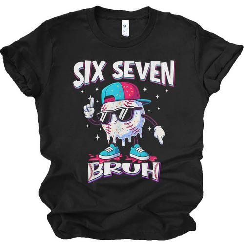 67 Meme Six Seven Bruh Baseball Ice Cream Drip Unisex Jersey T-Shirt - Sportilla