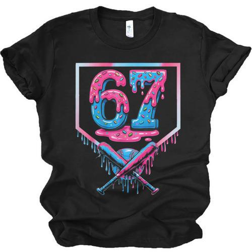 67 Six Seven Baseball Ice Cream Drip Cool Meme 67 Unisex Jersey T-Shirt - Sportilla