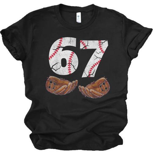 67 Trend Baseball Six Seven Number For Boys Men Unisex Jersey T-Shirt - Sportilla