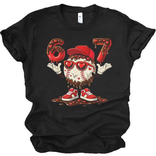 67 Valentine Day Baseball Chocolate Ice Cream Drip Unisex Jersey T-Shirt - Sportilla