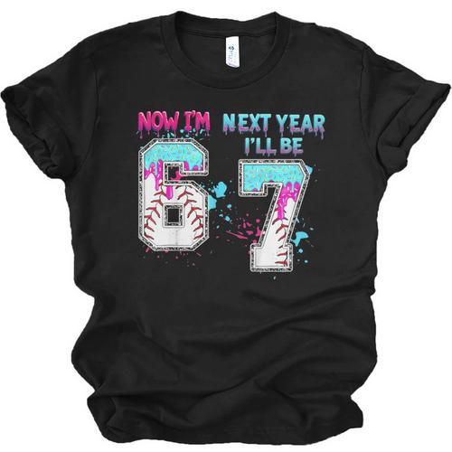 6th Birthday Now I'm 6 Next Year I'Ll Be 7 Baseball Drip 67 Unisex Jersey T-Shirt - Sportilla