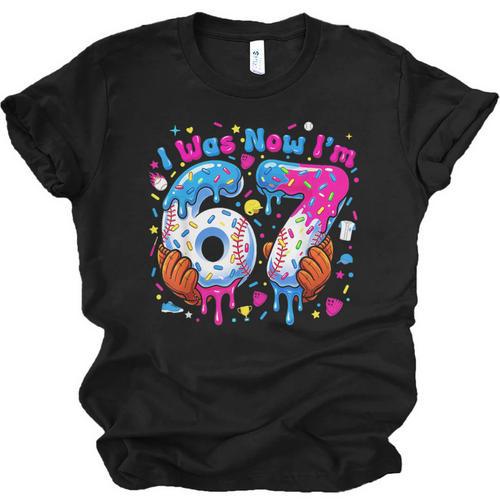 7th Birthday I Was 6 Now I'm 7 Baseball Ice Cream Drip Unisex Jersey T-Shirt - Sportilla