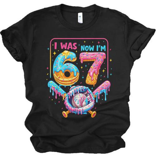 7th Birthday Boys I Was 6 Now I'm 7 Baseball Ice Cream Drip Unisex Jersey T-Shirt - Sportilla