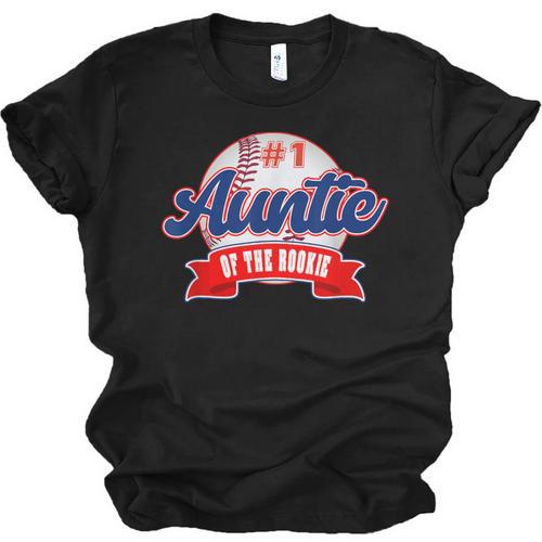 Auntie Rookie Of Year 1st Birthday Baseball Theme Matching Unisex Jersey T-Shirt - Sportilla