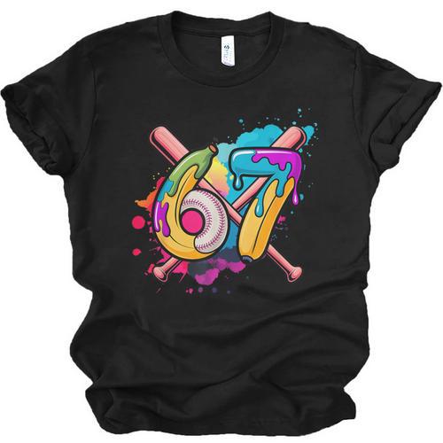 Banana Baseball 67 Ice Cream Drip Meme Unisex Jersey T-Shirt - Sportilla