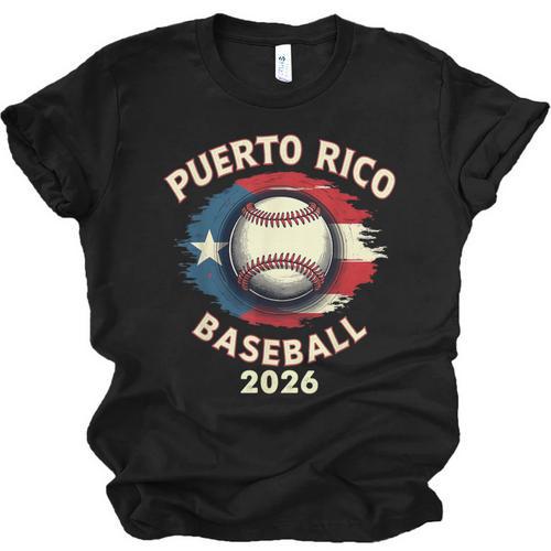 Baseball 2026 Puerto Rico Island Pride Sports Theme Unisex Jersey T-Shirt - Sportilla