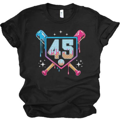 Baseball 45 Year Old Ice Cream Drip 45th Birthday Number 45 Unisex Jersey T-Shirt - Sportilla