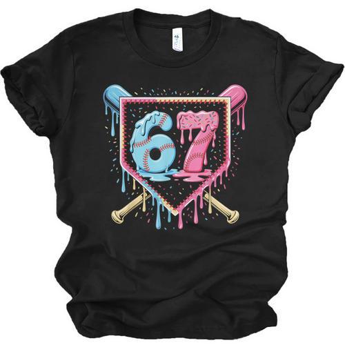 Baseball 67 Ice Cream Drip Six Seven Meme Boy Girl Kid Unisex Jersey T-Shirt - Sportilla