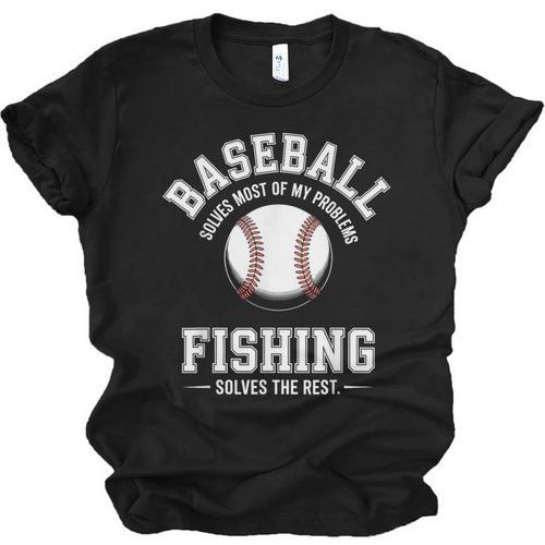 Baseball & Fishing Unisex Jersey T-Shirt - Sportilla