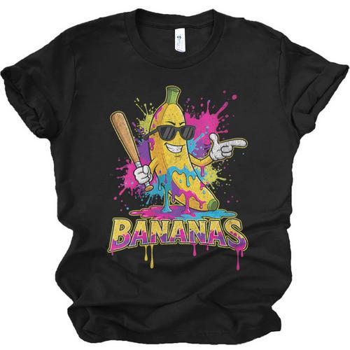 Baseball Banana Splatter Sports Kids Teens Unisex Jersey T-Shirt - Sportilla