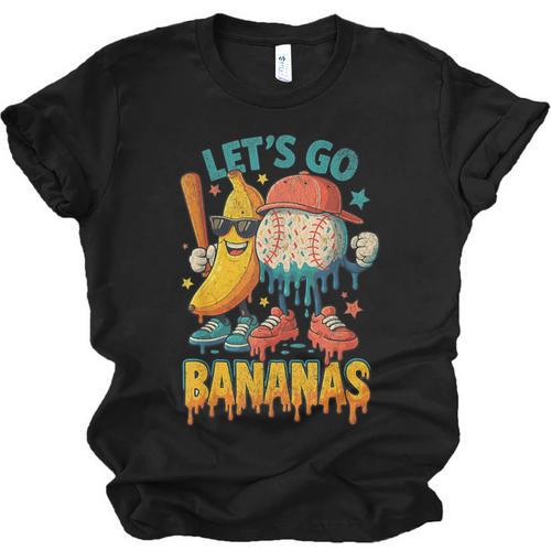 Baseball Banana Sports Drip Art For Kids Unisex Jersey T-Shirt - Sportilla