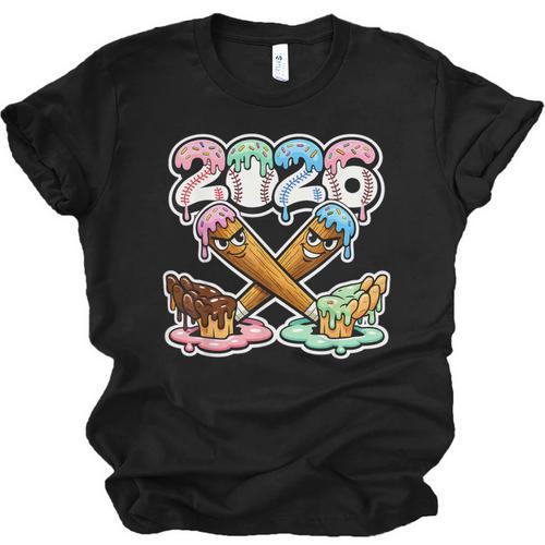 Baseball Bat 2026 Hands Drip Boys Ice Cream Dripping Youth Unisex Jersey T-Shirt - Sportilla