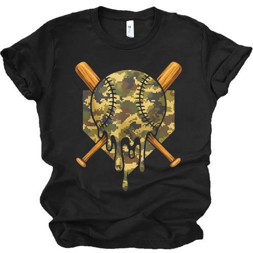 Baseball Camo Boys Ice Cream Youth Baseball Unisex Jersey T-Shirt - Sportilla