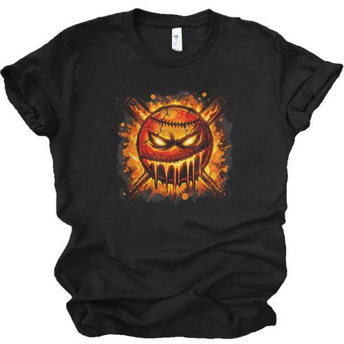 Baseball Drip Angry Lava Slime Ball Graphic Unisex Jersey T-Shirt - Sportilla