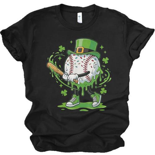 Baseball Drip For Boys Ice Cream Drip Youth St Patricks Day Unisex Jersey T-Shirt - Sportilla