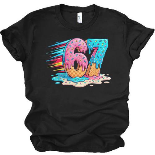 Baseball Drip Ice Cream 67 Graffiti Splash Melt Unisex Jersey T-Shirt - Sportilla