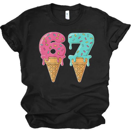 Baseball Drip Ice Cream 67 Baseball Unisex Jersey T-Shirt - Sportilla