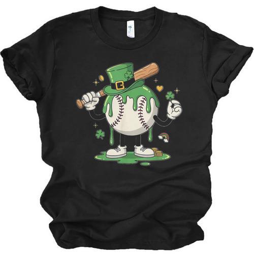 Baseball Drip Ice Cream Boys Kids Shamrock St Patricks Day Unisex Jersey T-Shirt - Sportilla