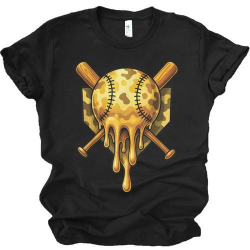 Baseball Drip Ice Cream Camo Cool Unisex Jersey T-Shirt - Sportilla