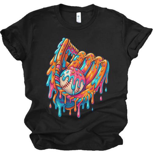 Baseball Drip Ice Cream Sprinkles Baseball Glove For Boys Unisex Jersey T-Shirt - Sportilla