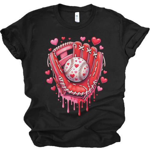 Baseball Drip Ice Cream Sprinkles Valentines Day Baseball Unisex Jersey T-Shirt - Sportilla