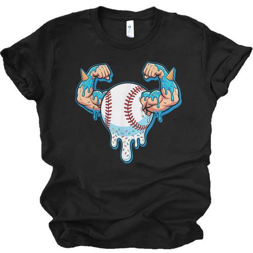 Baseball Drip Ice Cream Strong Character Unisex Jersey T-Shirt - Sportilla