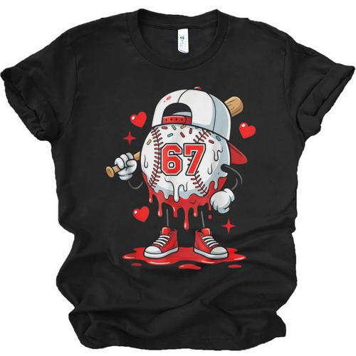Baseball Drip Icecream Valentine 67 Meme Tees Men Youth Boys Unisex Jersey T-Shirt - Sportilla