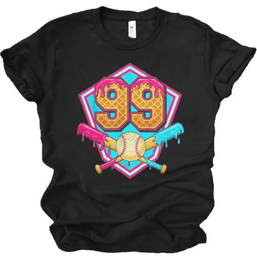 Baseball Drip Jersey Number 99 For Players & 99th Birthday Unisex Jersey T-Shirt - Sportilla