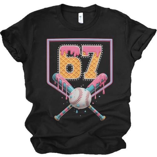 Baseball Drip Number 67 Fun Six Seven 6 7 Meme Unisex Jersey T-Shirt - Sportilla