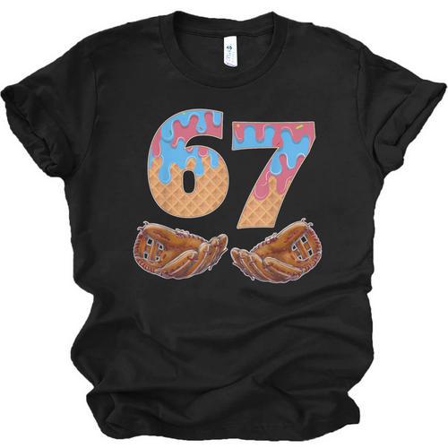 Baseball Drip Number 67 Player Six Seven Meme Unisex Jersey T-Shirt - Sportilla