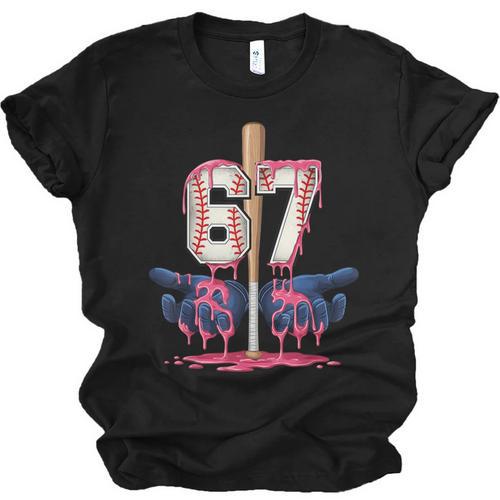 Baseball Drip Shirt Youth Baseball Glove Drip Ice Cream Unisex Jersey T-Shirt - Sportilla