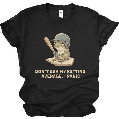 Baseball Frog Saying Batting Retro Artwork Unisex Jersey T-Shirt - Sportilla