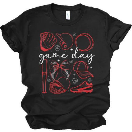 Baseball Game Day Coquette Game Day Baseball Unisex Jersey T-Shirt - Sportilla