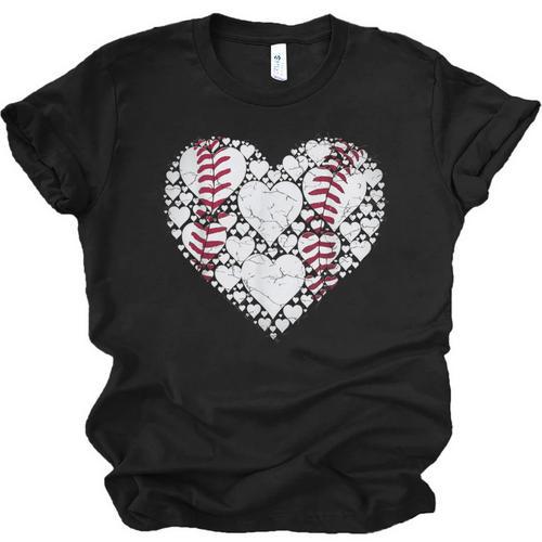 Baseball Heart Love Game Sports Fan Game Day Unisex Jersey T-Shirt - Sportilla